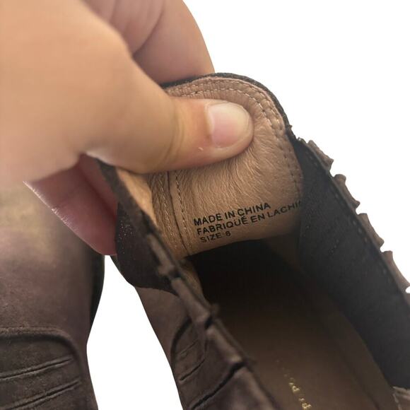 Anthropologie Metallic Chelsea Boots Chocolate Size 8 - Picture 7 of 8